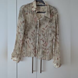 Vintage Paisley Accordian Blouse